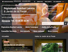 Tablet Screenshot of pepiniere-brochetlanvin.com